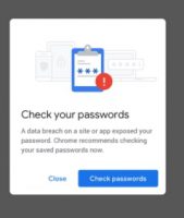 Chrome check passwords