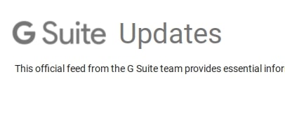 GSuite updates