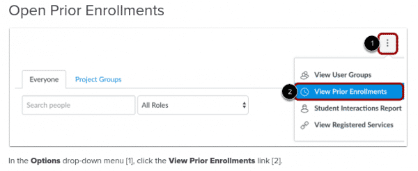 prior enrollments