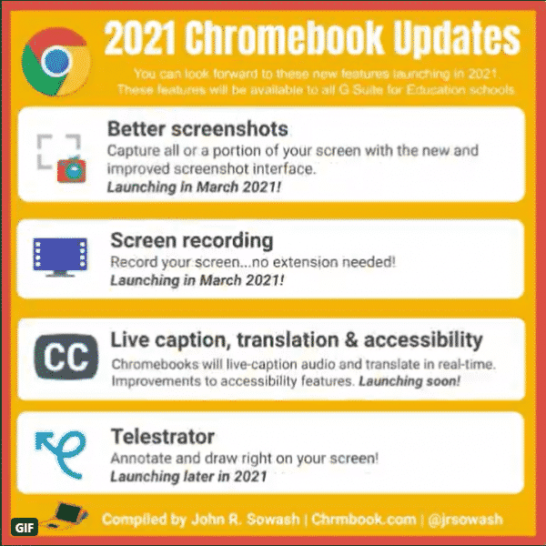 summary of Chromebook updates