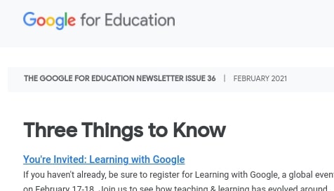 Google newsletter 36