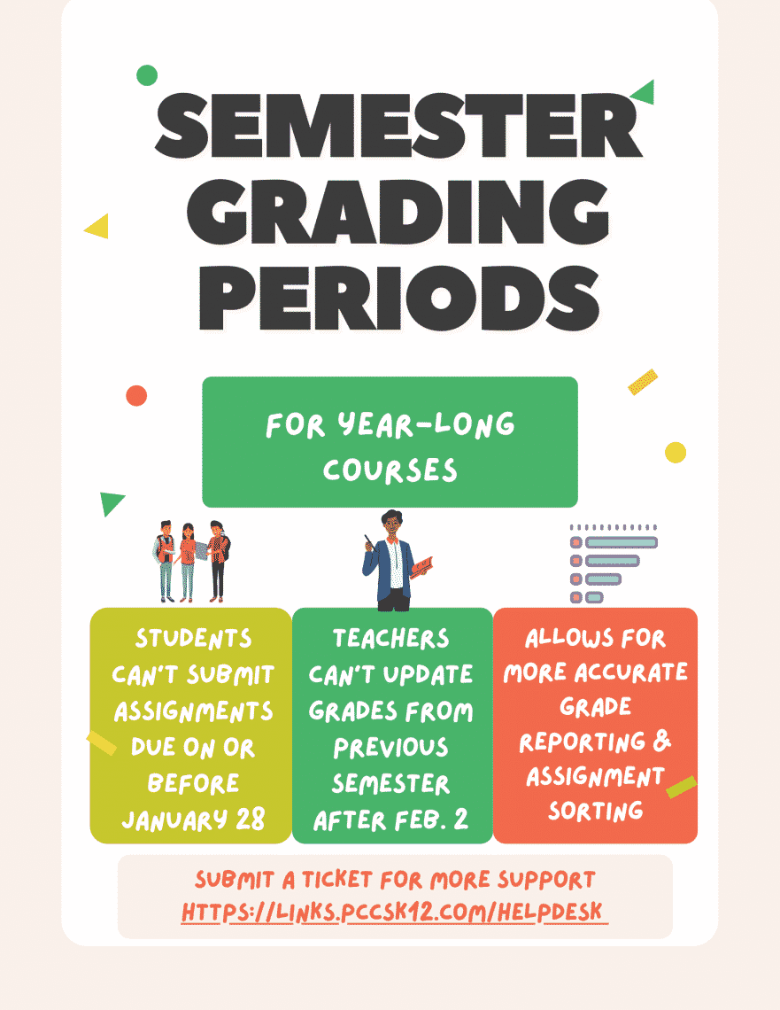 PCEP YearLong Courses now with Grading Periods PCCSK12 Tech