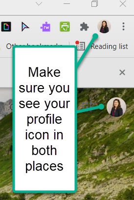 image showing Google icon in two places