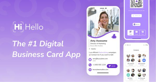 image of digital business card from hihello