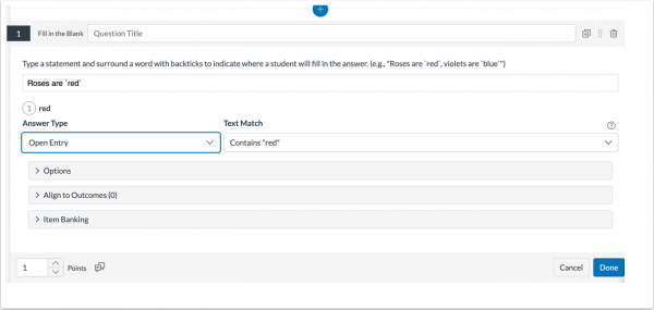 Canvas New Quizzes Update Fill in the Blank RCE P CCSK12 Tech