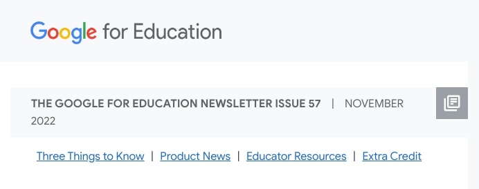 Google for Edu November 2022