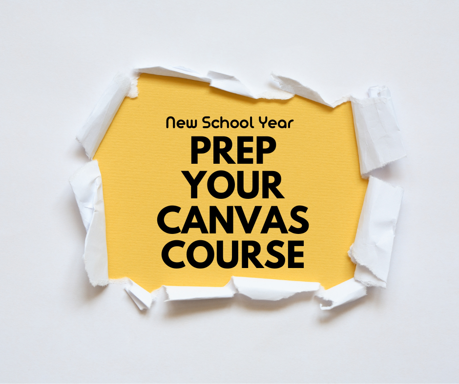 Prep your canvas course