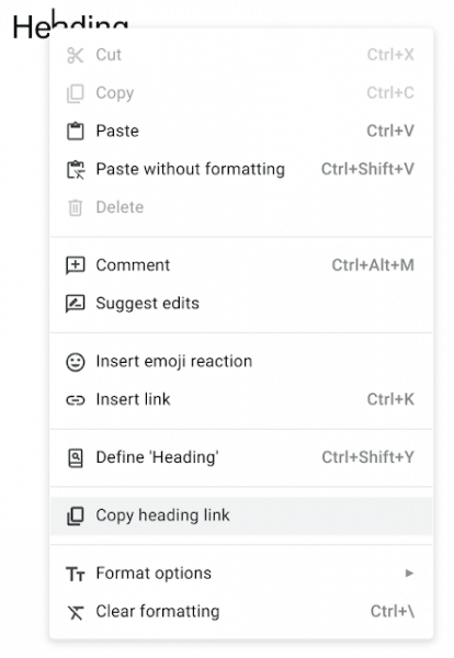 Linkable Headings