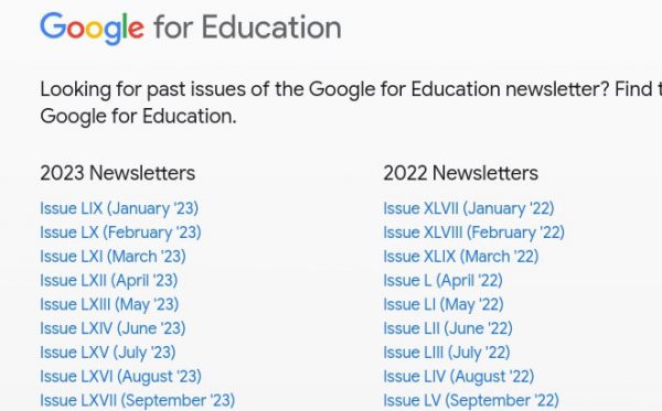 Google for Edu archives