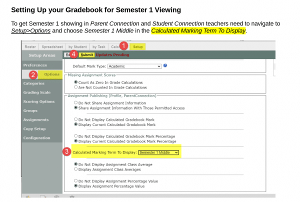 making visible marking periods