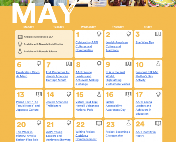 image of may calendar