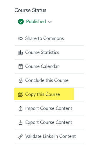 copy course option