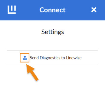 command to send diagnostics log