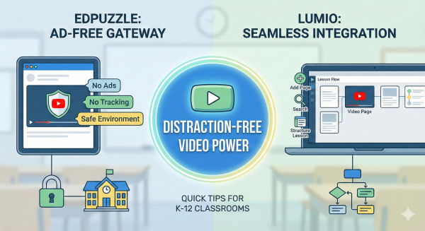 Edpuzzle and Lumio are options for distraction free videos